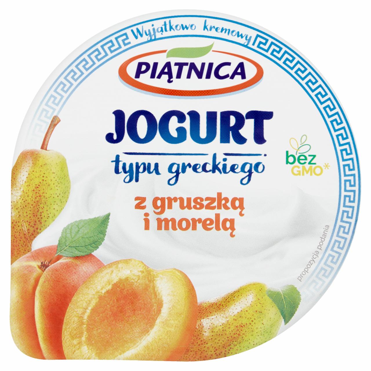 Zdjęcia - Piątnica Jogurt typu greckiego z gruszką i morelą 150 g