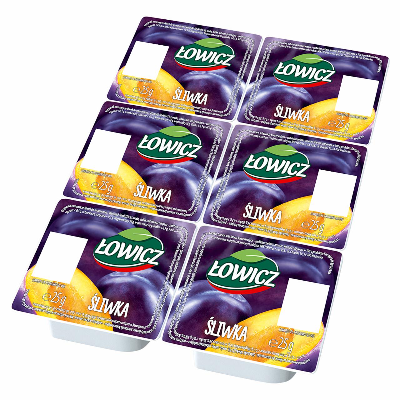 Zdjęcia - Łowicz Produkt owocowy śliwka 6 x 25 g