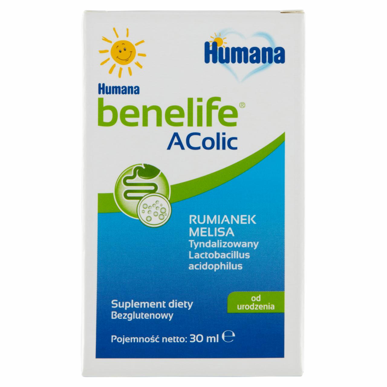 Zdjęcia - Humana benelife Suplement diety AColic od urodzenia 30 ml