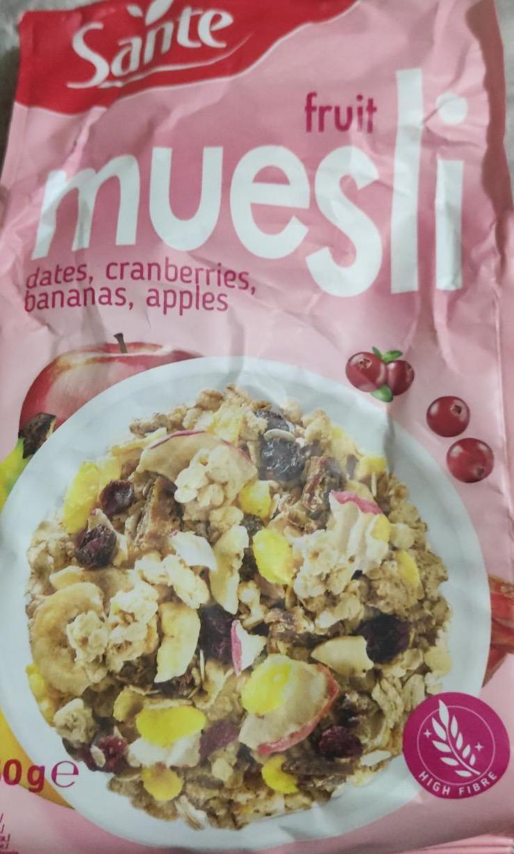 Zdjęcia - Fruit muesli dates cranberries bananas apples Sante