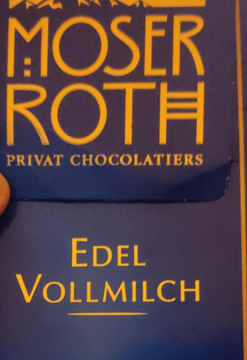 Zdjęcia - Edel Vollmilch Moser Roth Privat Chocolatiers