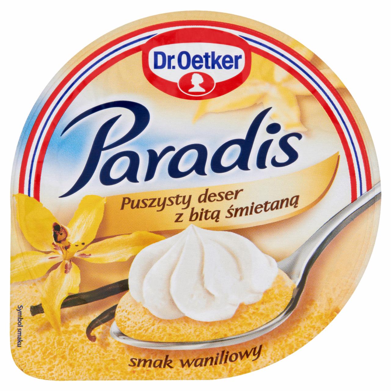 Zdjęcia - Dr. Oetker Paradis Puszysty deser z bitą śmietaną smak waniliowy 110 g