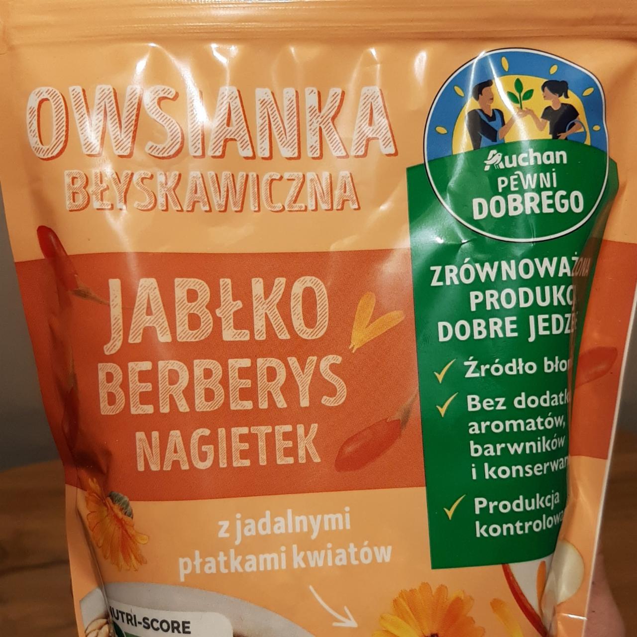 Zdjęcia - Owsianka błyskawiczna jabłko berberys nagietek Auchan