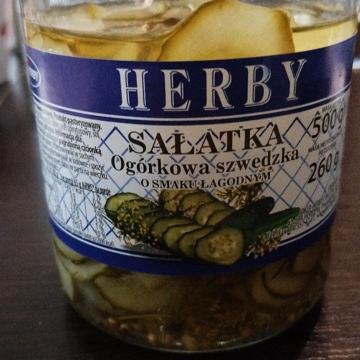 Zdjęcia - Sałatka ogórkowa szwedzka o smaku łagodnym Herby