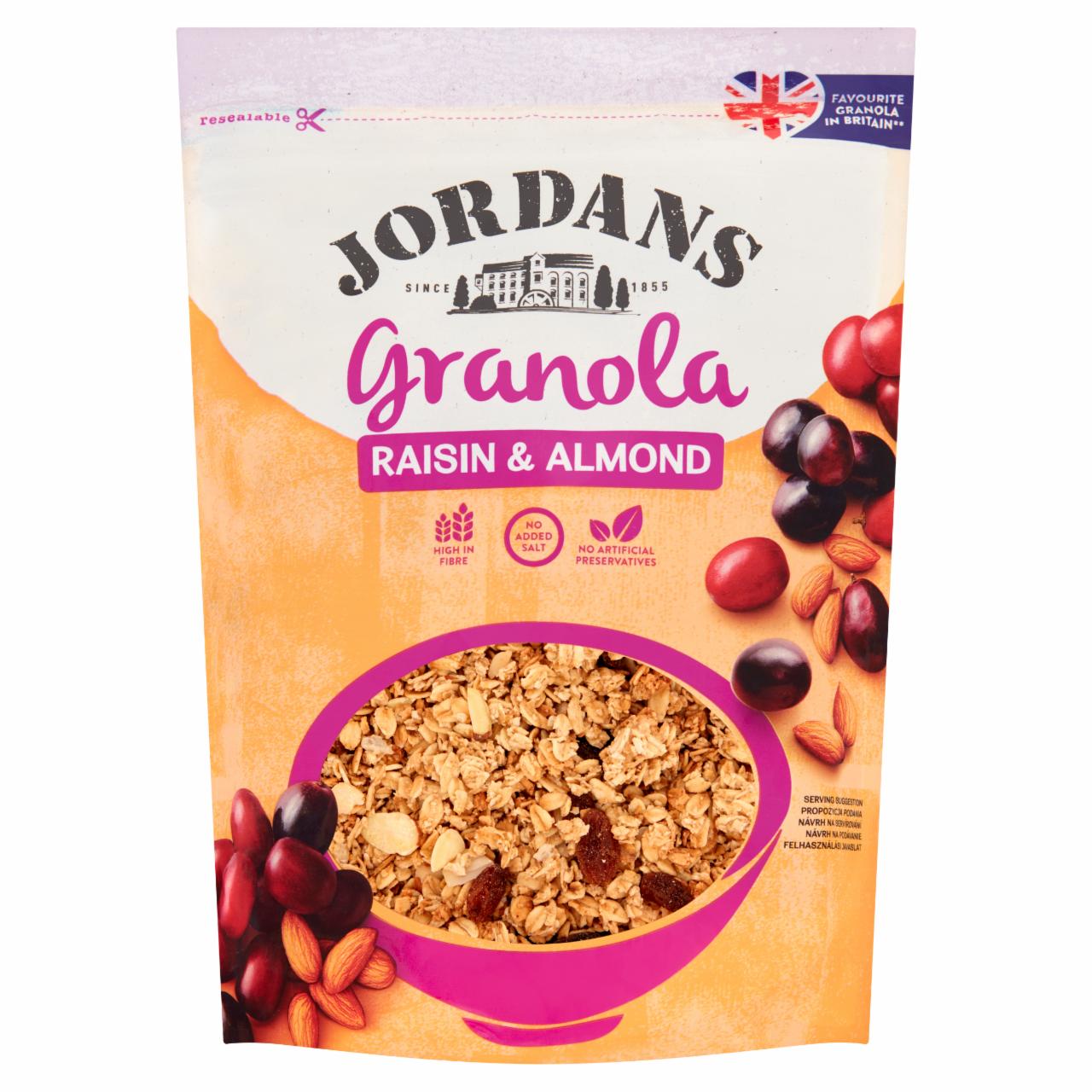 Zdjęcia - Jordans Granola owsiana z rodzynkami i migdałami 370 g