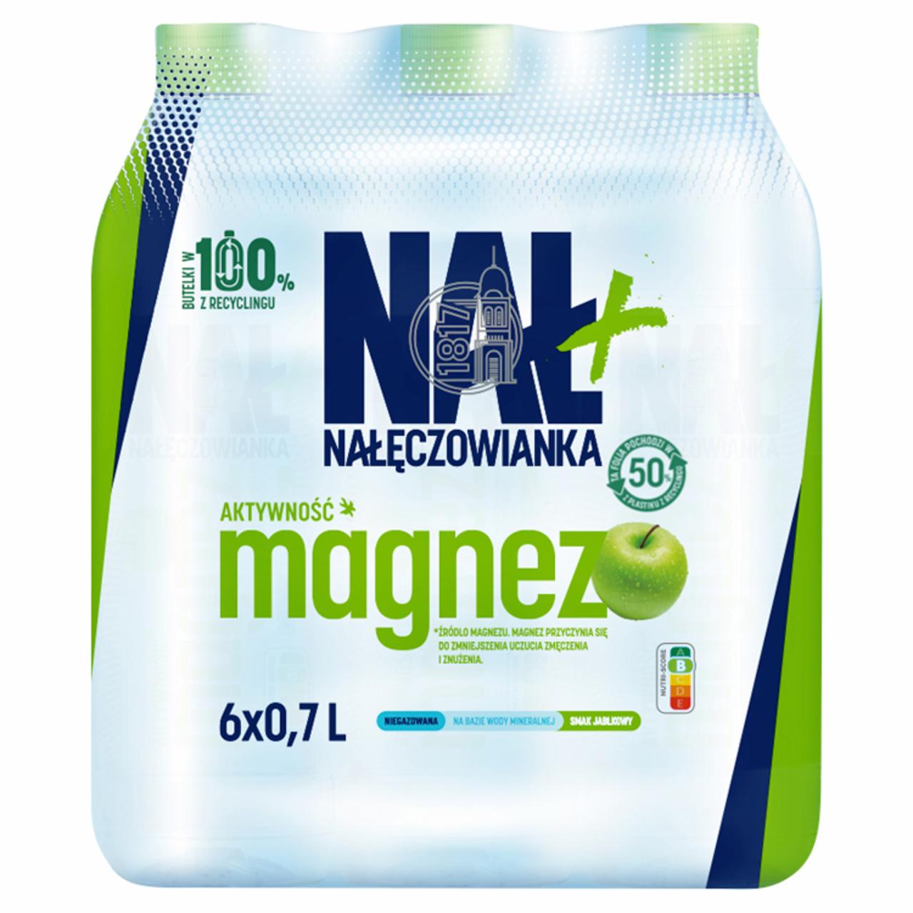 Zdjęcia - Nałęczowianka Nał+ Napój z dodatkiem magnezu smak jabłkowy 6 x 0,7 l