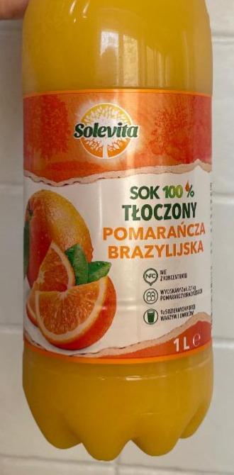 Zdjęcia - Sok 100% tłoczony pomarańcza brazylijska Solevita