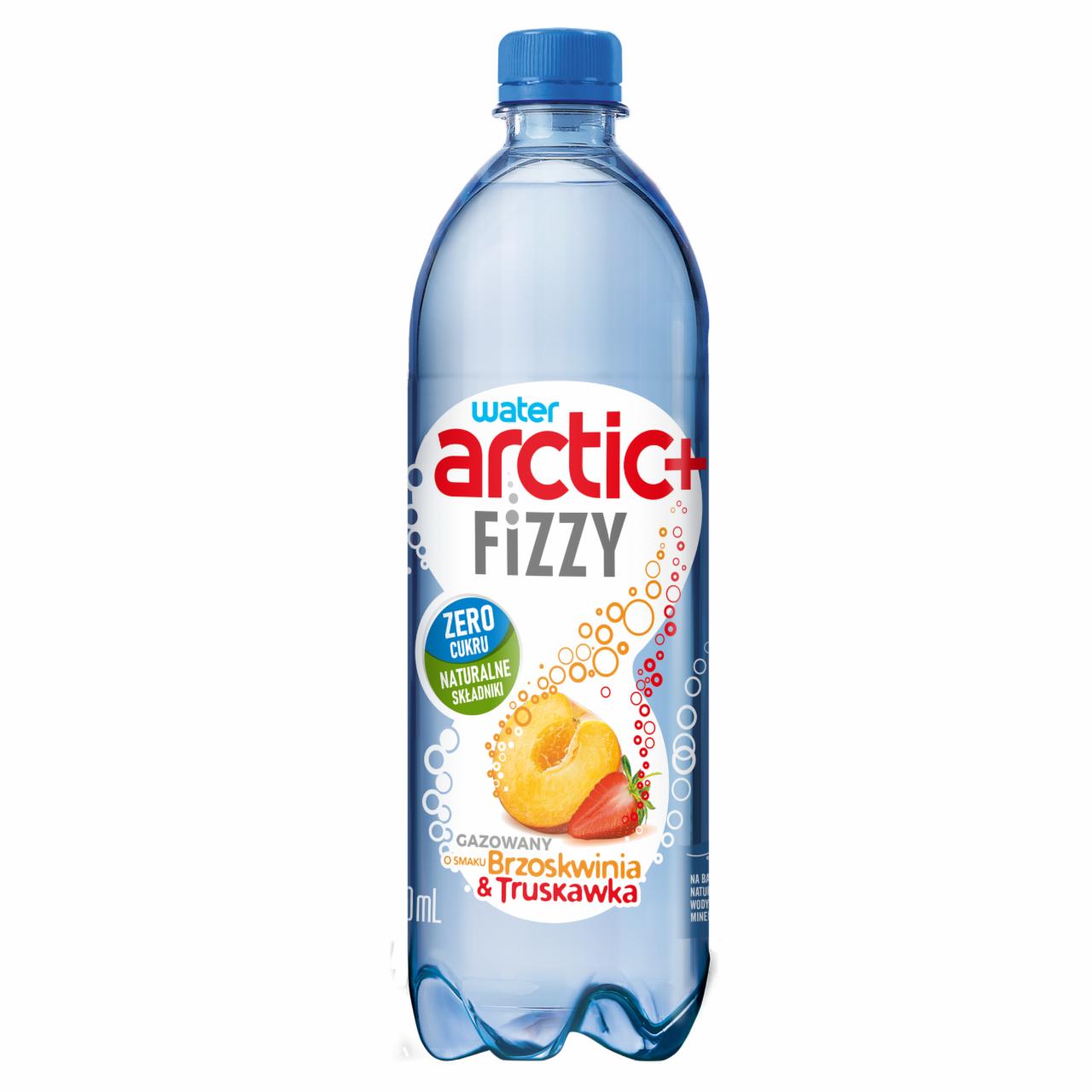 Zdjęcia - Arctic+ Fizzy Napój gazowany o smaku brzoskwinia & truskawka 750 ml