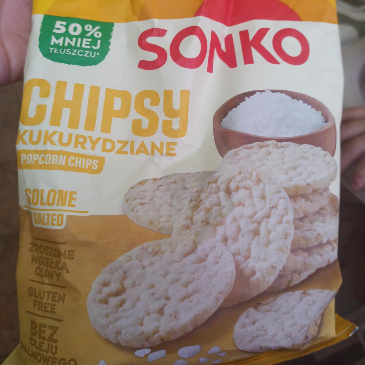 Zdjęcia - Chipsy kukurydziane solone 60 g Sonko
