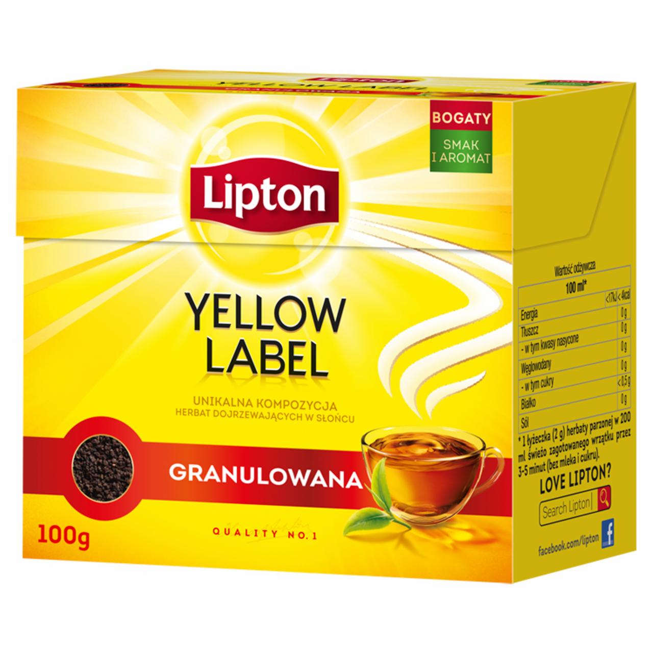 Zdjęcia - Lipton Yellow Label Herbata czarna granulowana 100 g