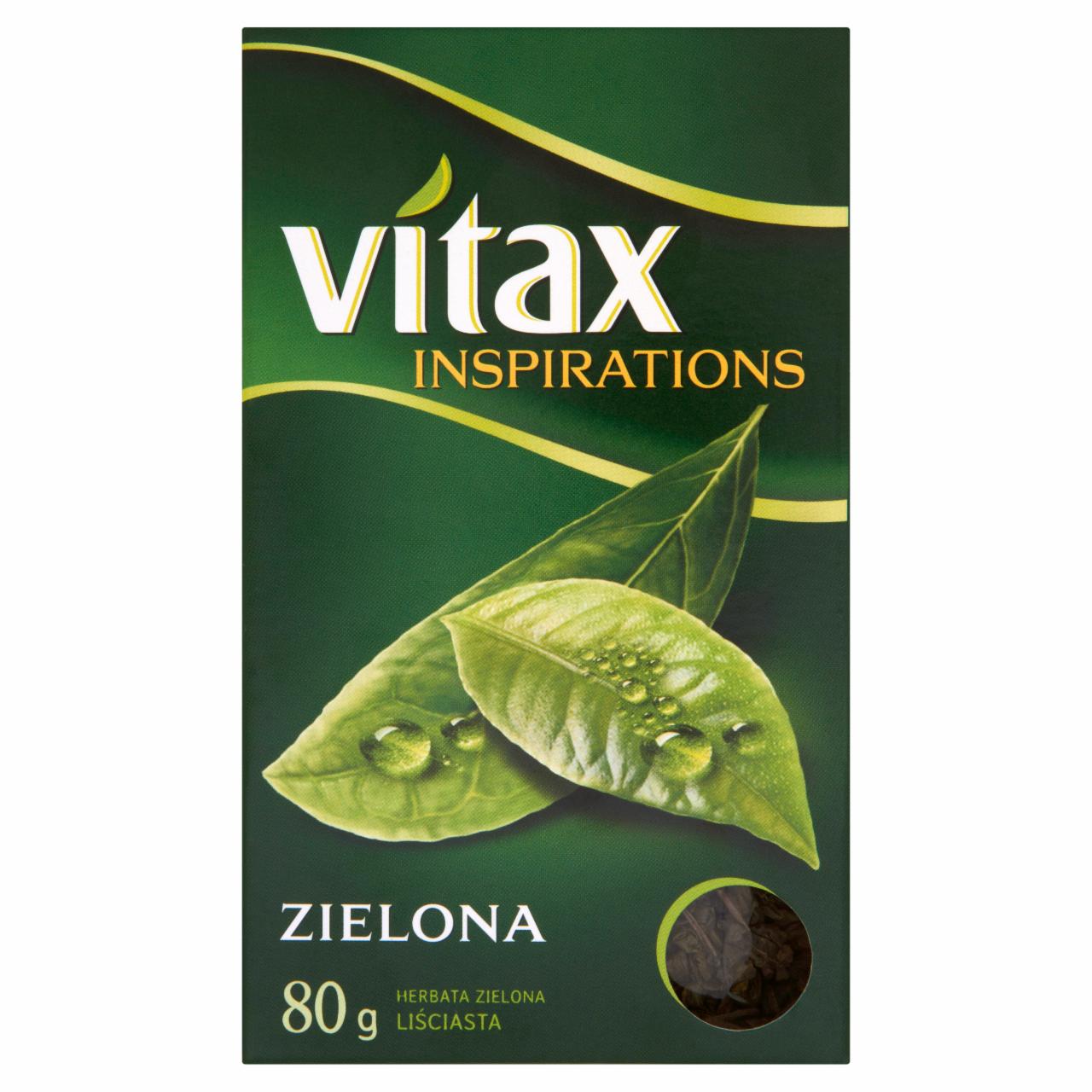 Zdjęcia - Vitax Inspirations Zielona Herbata liściasta 80 g