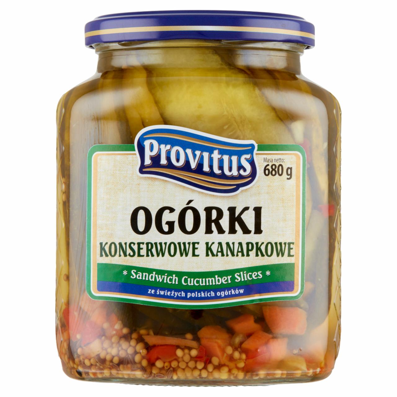 Zdjęcia - Provitus Ogórki konserwowe kanapkowe 680 g