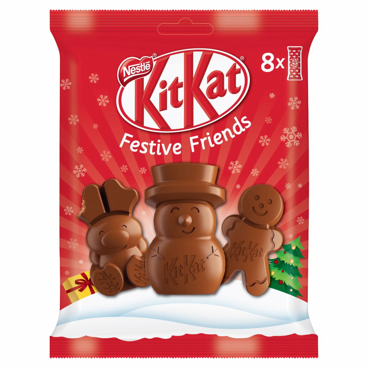 Zdjęcia - KitKat Baton z czekolady mlecznej z nadzieniem kakaowym z płatkami herbatnikami 65 g (8 sztuk)