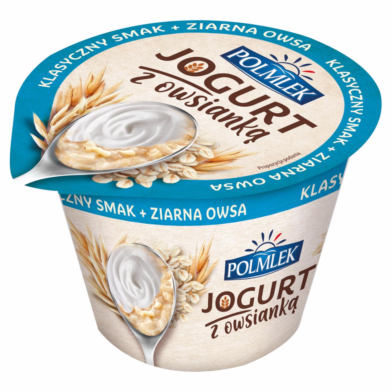 Zdjęcia - Polmlek Jogurt z owsianką klasyczny smak + ziarna owsa 180 g