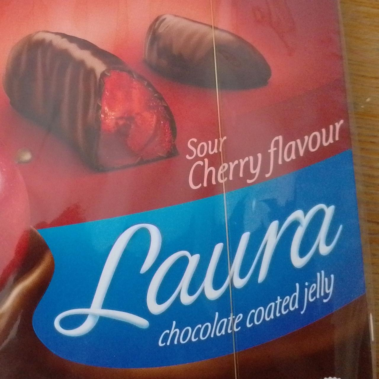 Zdjęcia - Sour cherry flavour chocolate coated jelly Laura Lidl