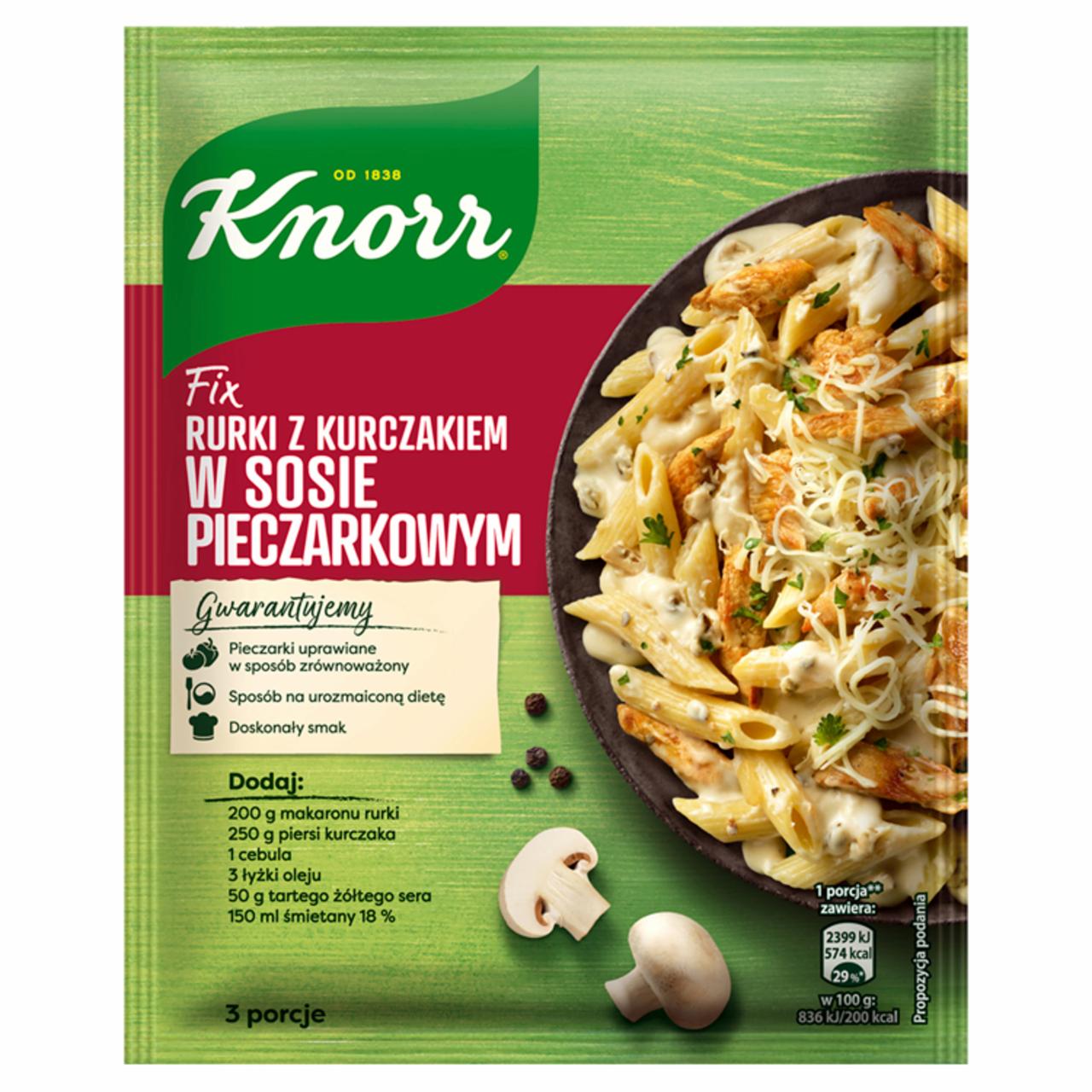 Zdjęcia - Knorr Fix Rurki z kurczakiem w sosie pieczarkowym 33 g