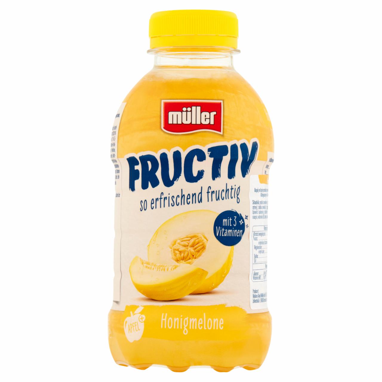 Zdjęcia - Müller Fructiv Napój na bazie produktu serwatkowego melon miodowy 455 g