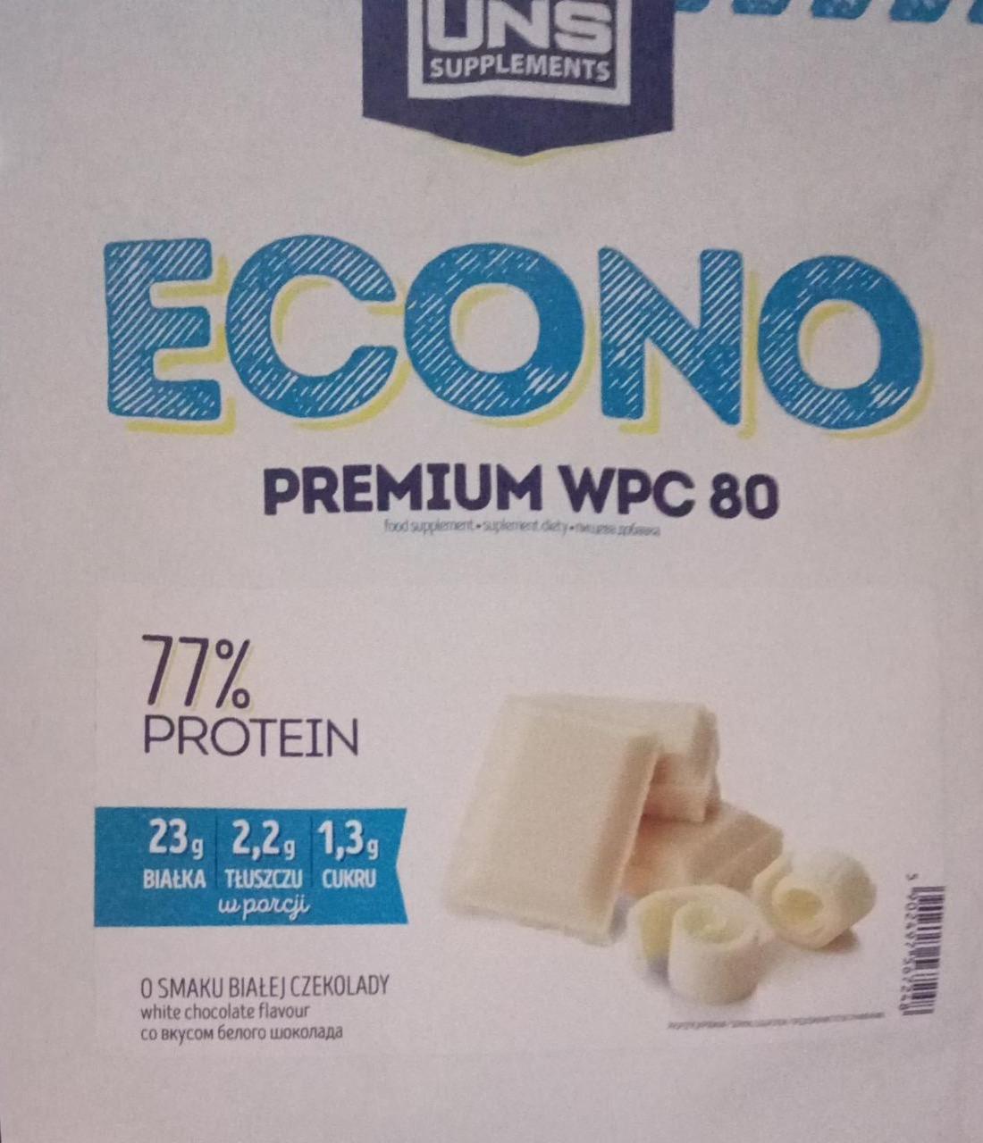 Zdjęcia - Econo premium wpc 80 o smaku białej czekolady UNS supplements