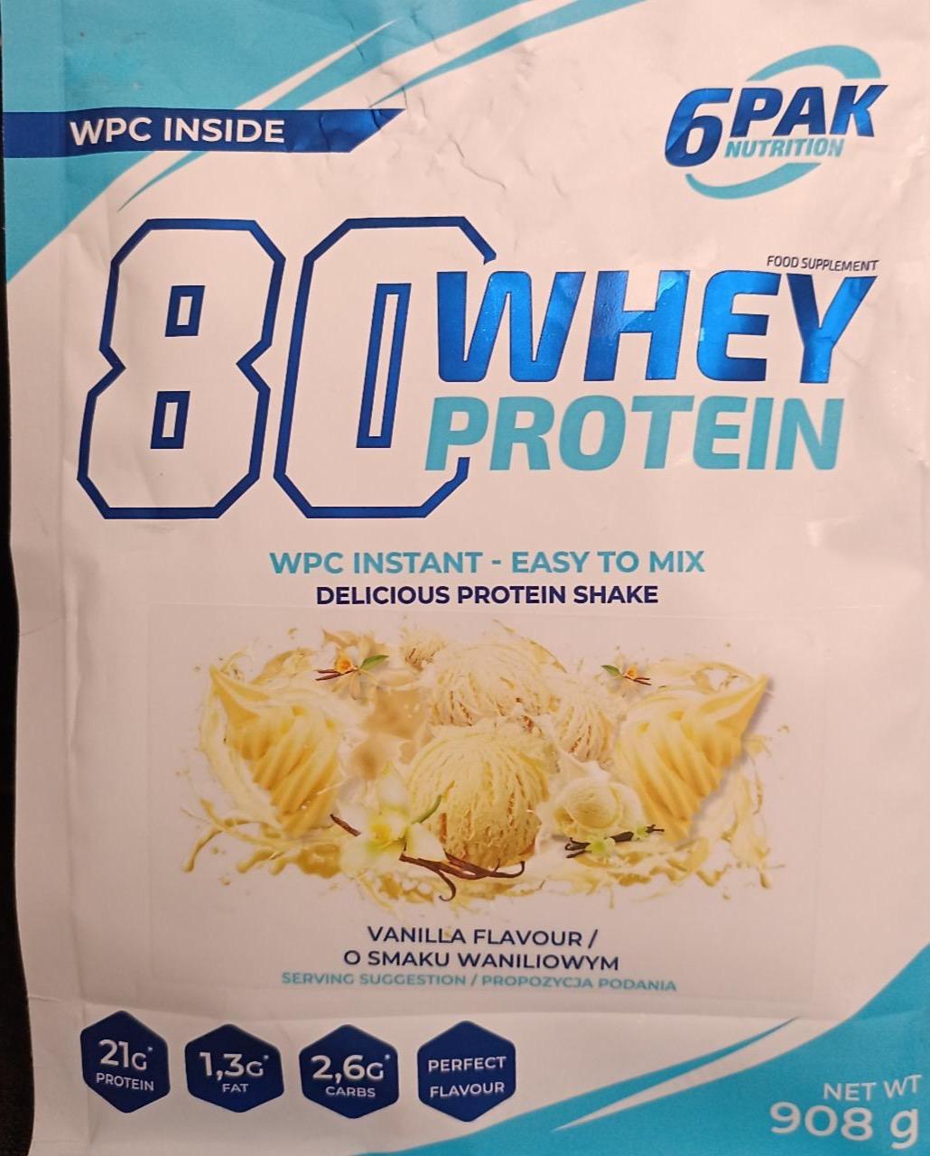 Zdjęcia - 80 Whey Protein vanilla 6pakNutrition