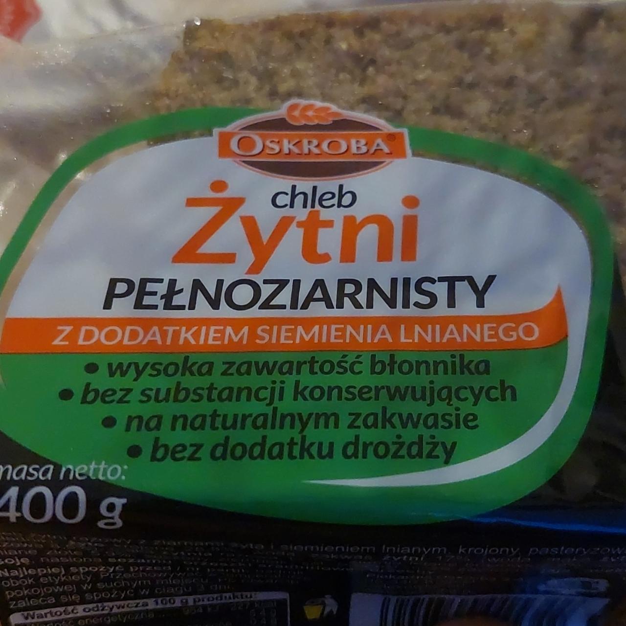 Zdjęcia - Oskroba Chleb żytni pełnoziarnisty z dodatkiem siemienia lnianego 400 g