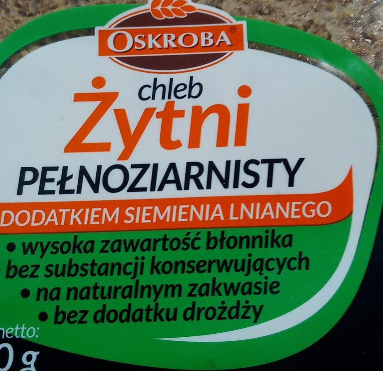 Zdjęcia - Oskroba Chleb żytni pełnoziarnisty z dodatkiem siemienia lnianego 400 g