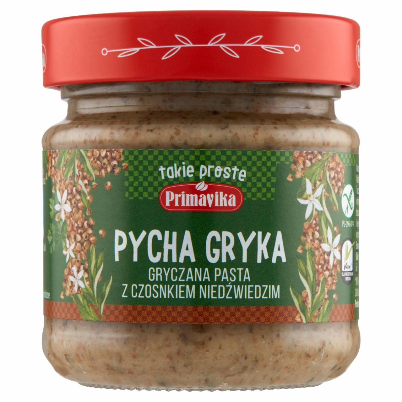 Zdjęcia - Primavika Pycha Gryka Gryczana pasta z czosnkiem niedźwiedzim 160 g