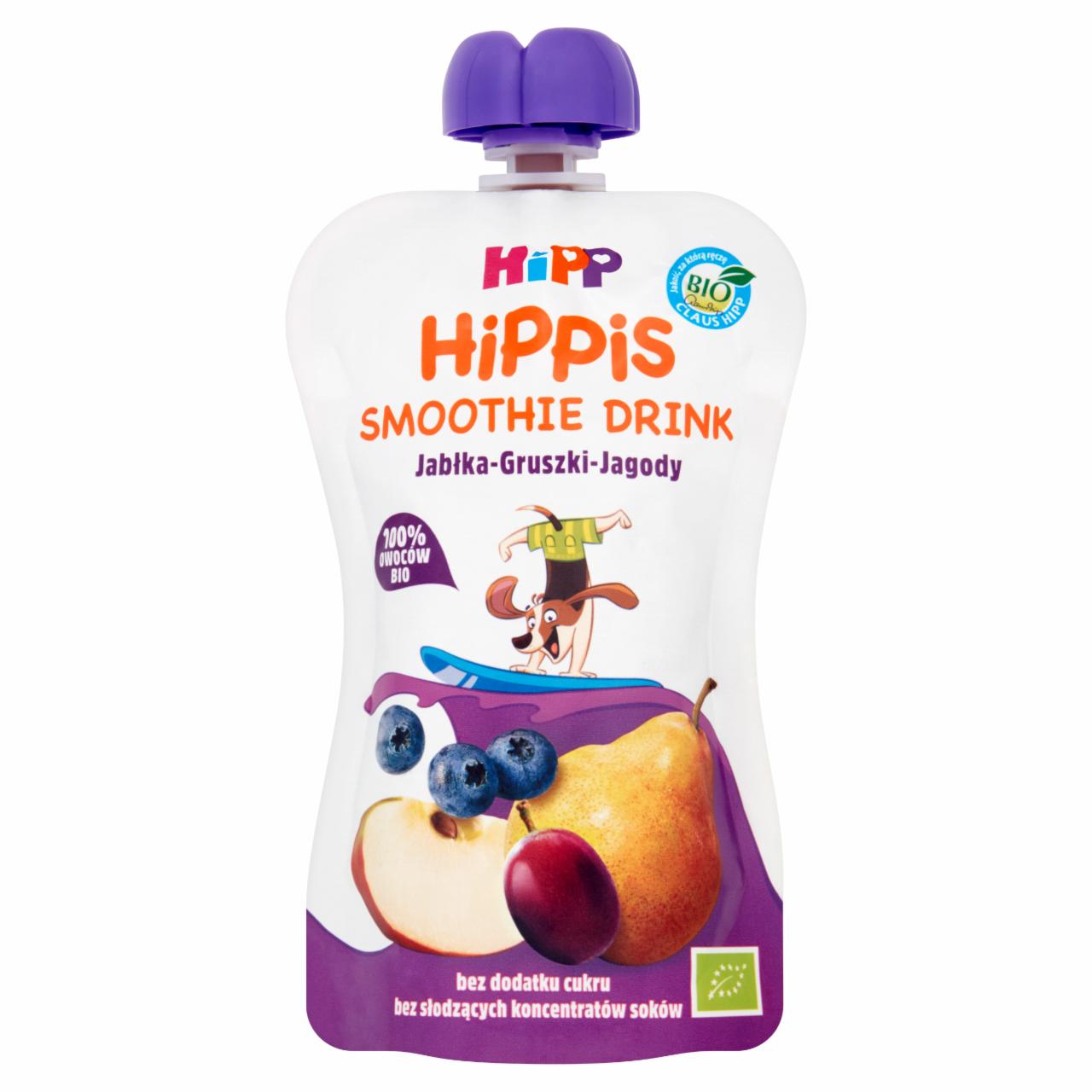Zdjęcia - HiPP BIO Smoothie Mus z owoców i soków po 1. roku jabłka-gruszki-jagody 120 ml