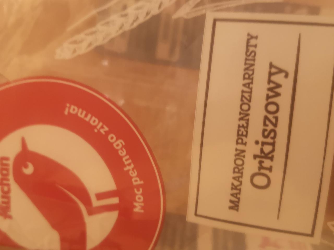 Zdjęcia - Makaron pełnoziarnisty orkiszowy auchan