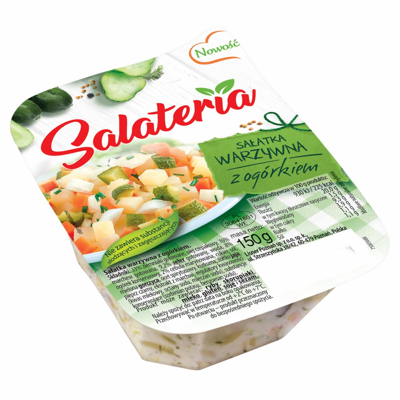 Zdjęcia - Salateria Sałatka warzywna z ogórkiem 150 g
