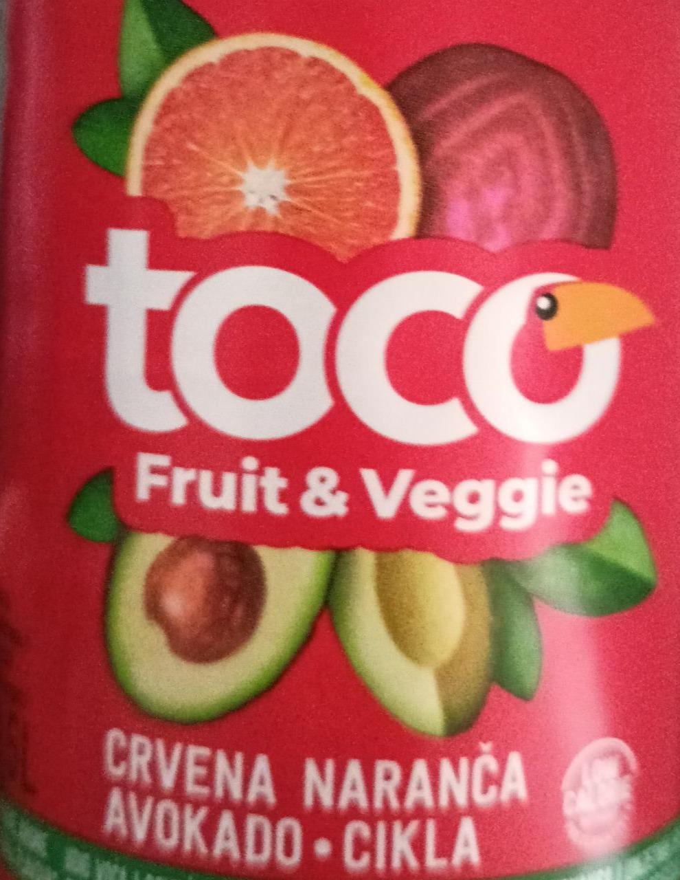 Zdjęcia - Toco Fruit & Veggie czerwona pomarańcza awokado