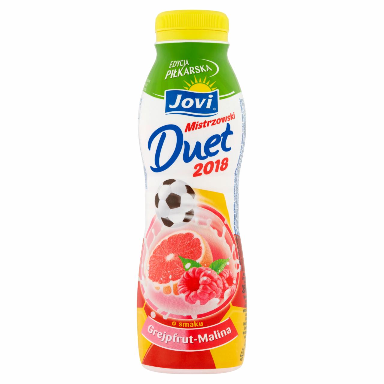 Zdjęcia - Jovi Mistrzowski Duet 2018 Napój jogurtowy o smaku grejpfrut-malina 350 g