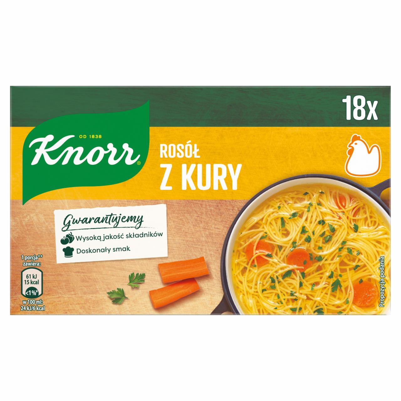 Zdjęcia - Knorr Rosół z kury 180 g (18 x 10 g) 