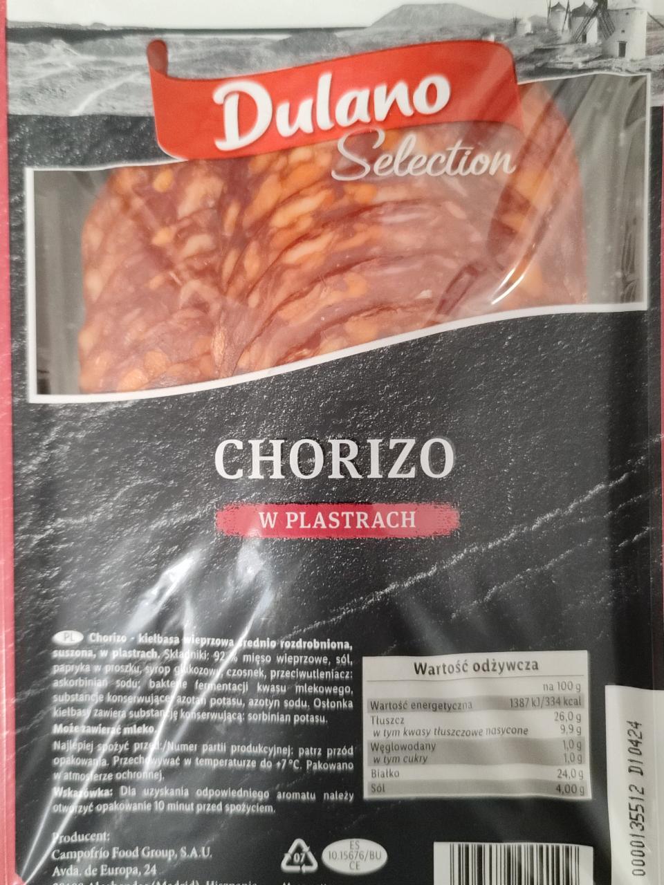 Zdjęcia - Chorizo w plastrach Dulano
