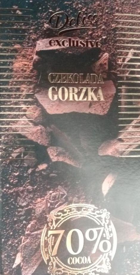 Zdjęcia - Czekolada gorzka 70% deliss