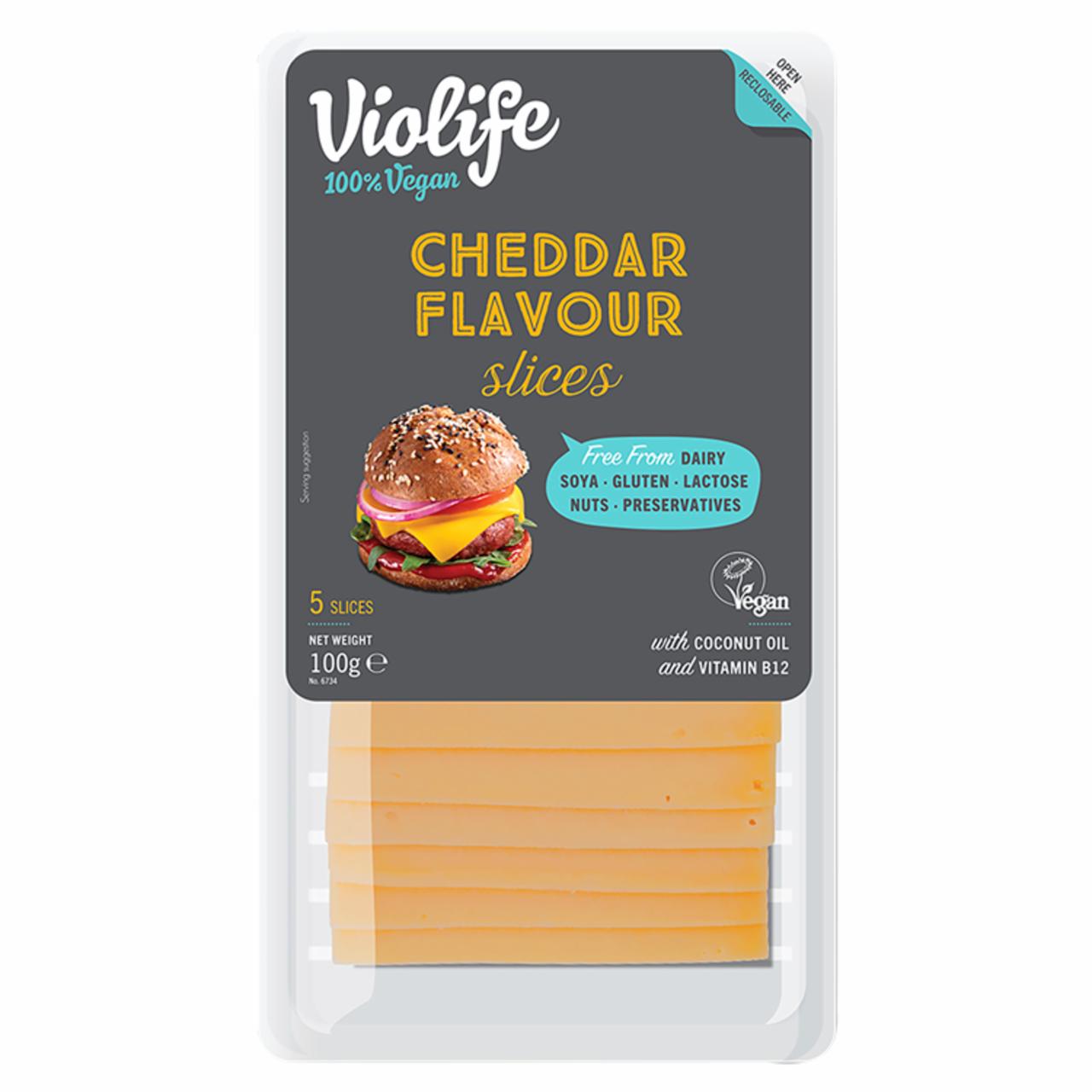 Zdjęcia - Cheddar flavour slices 100% vegan Violife