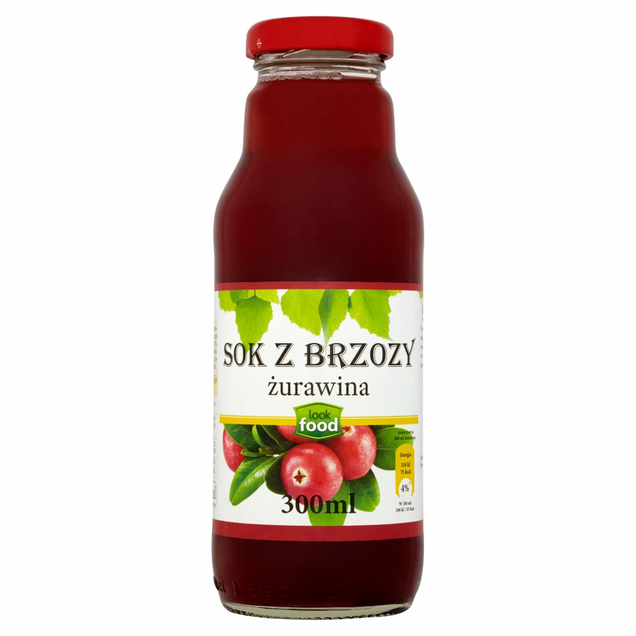 Zdjęcia - Look Food Sok z brzozy żurawina 300 ml