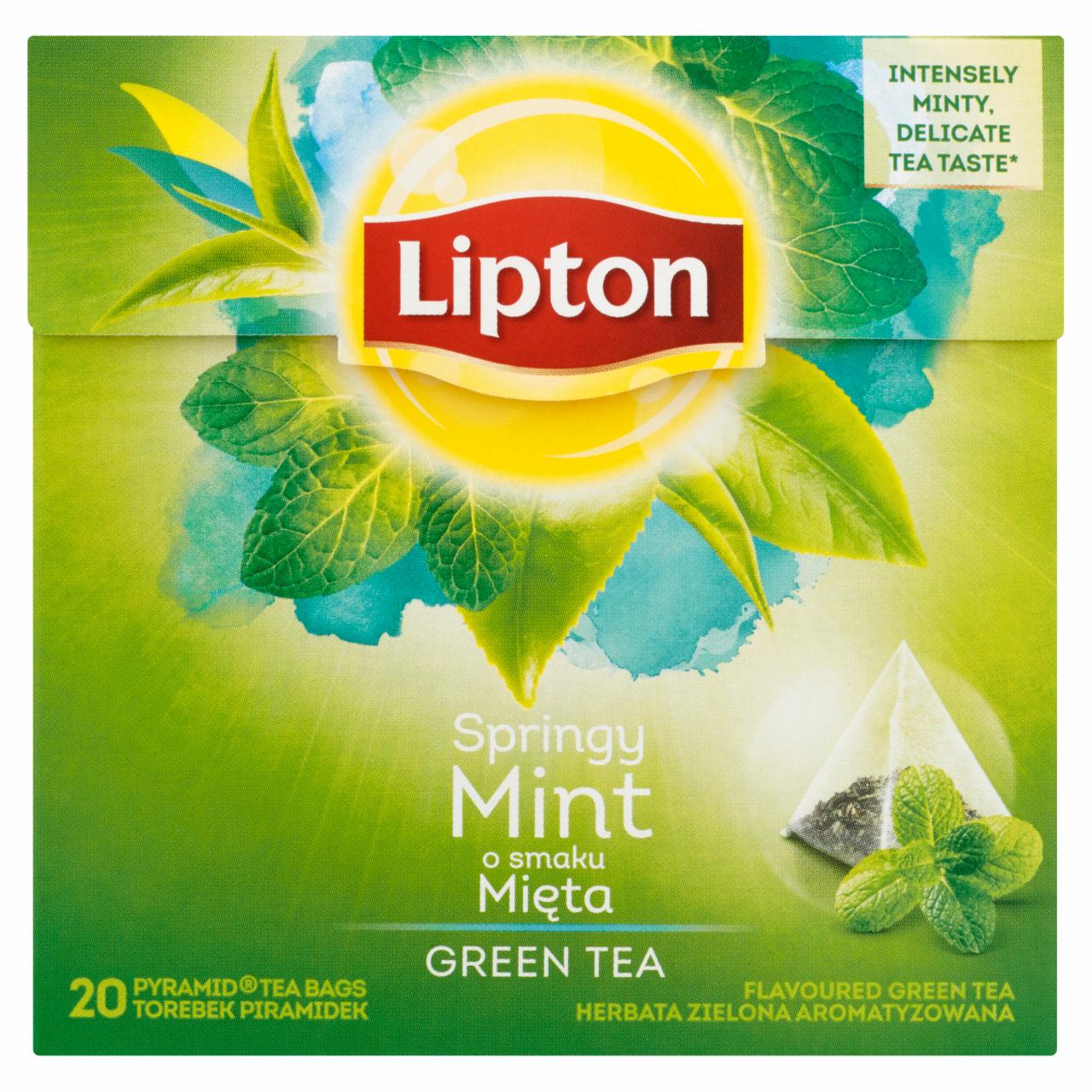 Zdjęcia - Lipton o smaku Mięta Herbata zielona aromatyzowana 32 g (20 torebek)