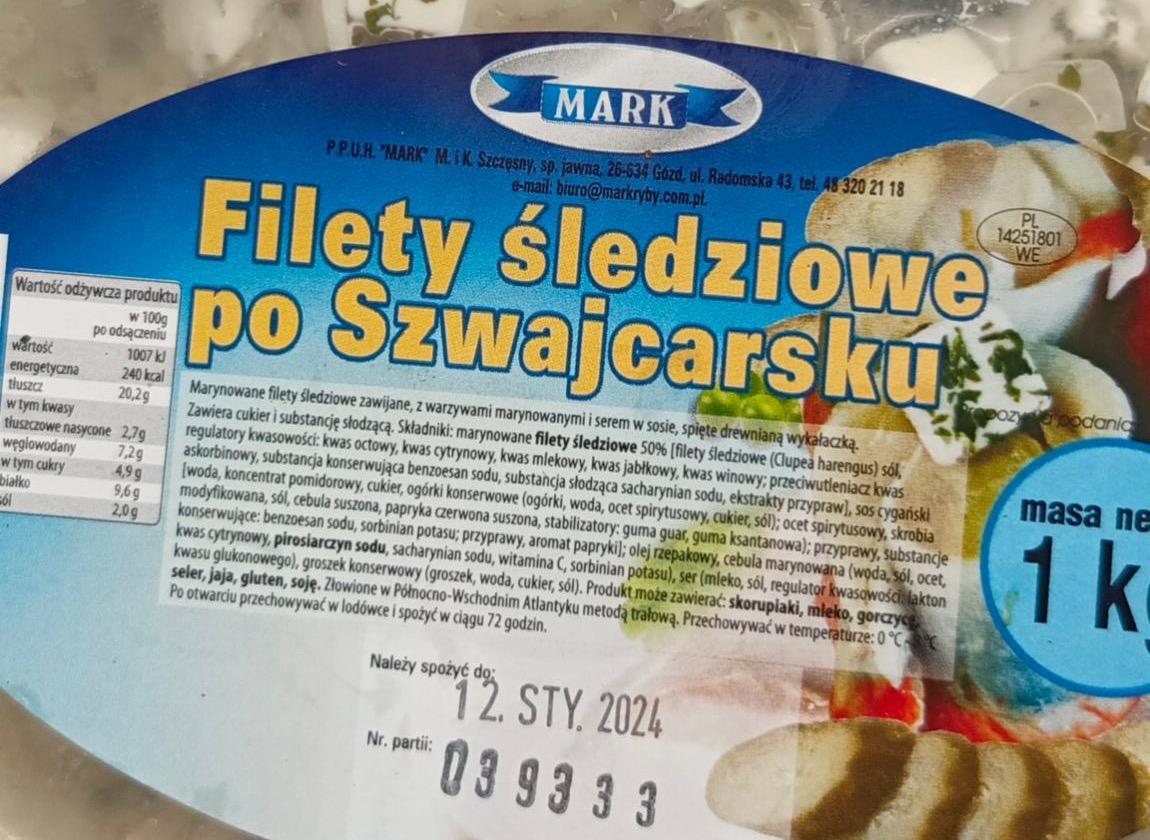 Zdjęcia - Filety śledziowe po Szwajcarsku Mark