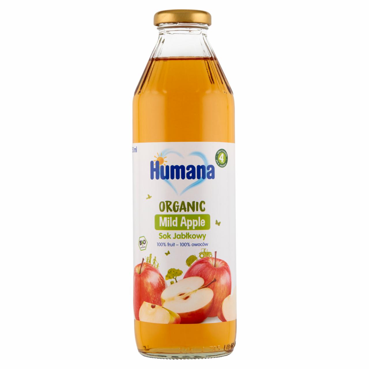 Zdjęcia - Humana Organic Sok jabłkowy po 4. miesiącu 750 ml