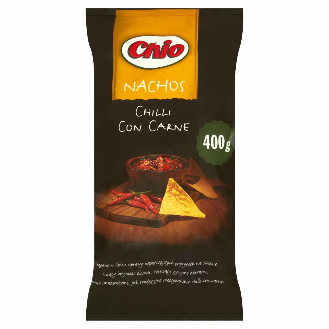 Zdjęcia - Chio Nachos Chilli con carne Chipsy kukurydziane 400 g