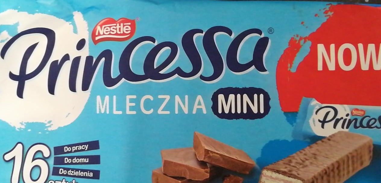 Zdjęcia - Princessa Mini Wafel przekładany kremem kakaowym oblany mleczną czekoladą 208 g (16 x 13 g)