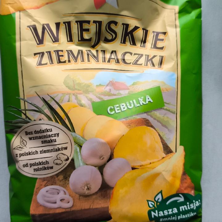 Zdjęcia - Wiejskie Ziemniaczki Chipsy ziemniaczane cebulka 130 g