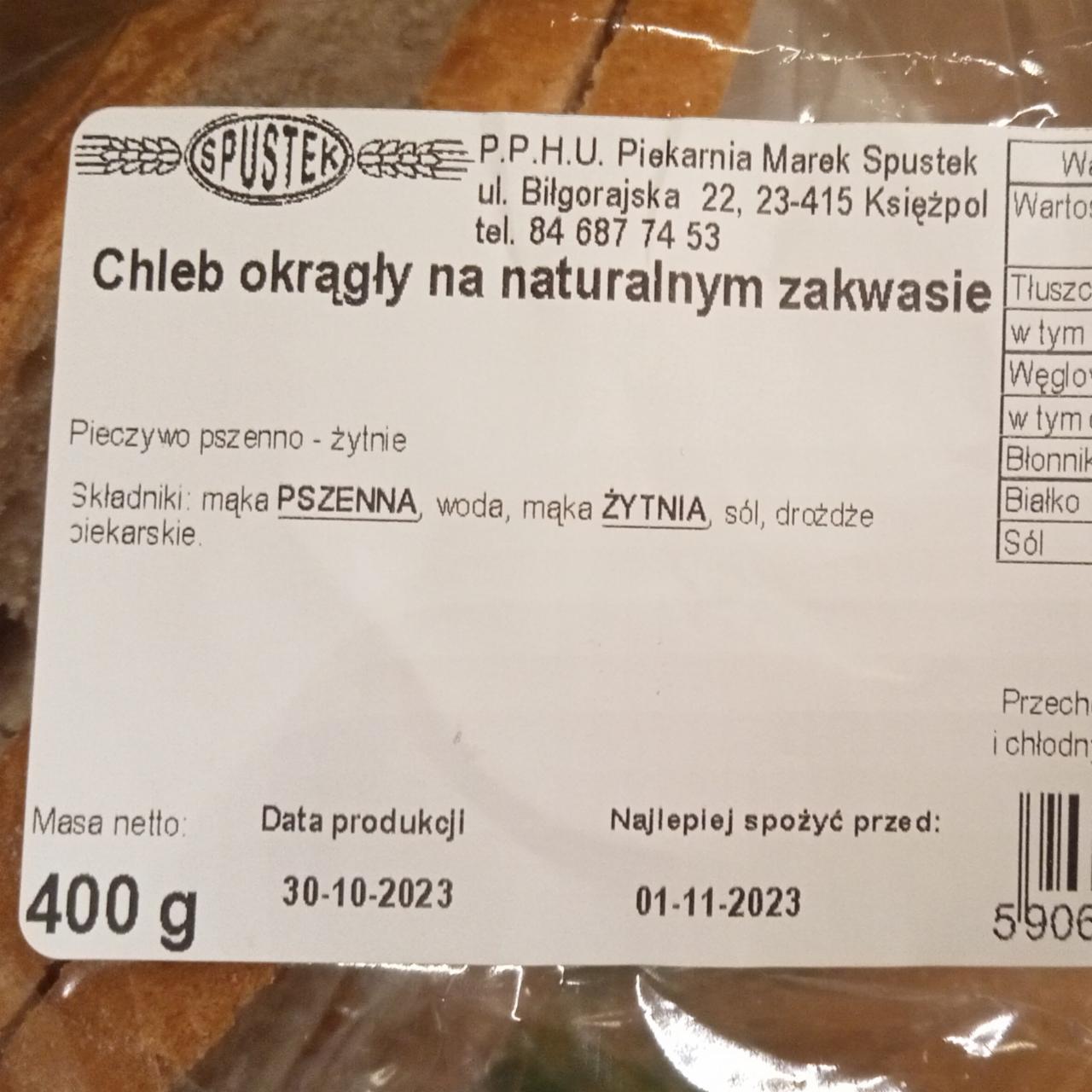 Zdjęcia - Chleb okrągły na naturalnym zakwasie Spustek