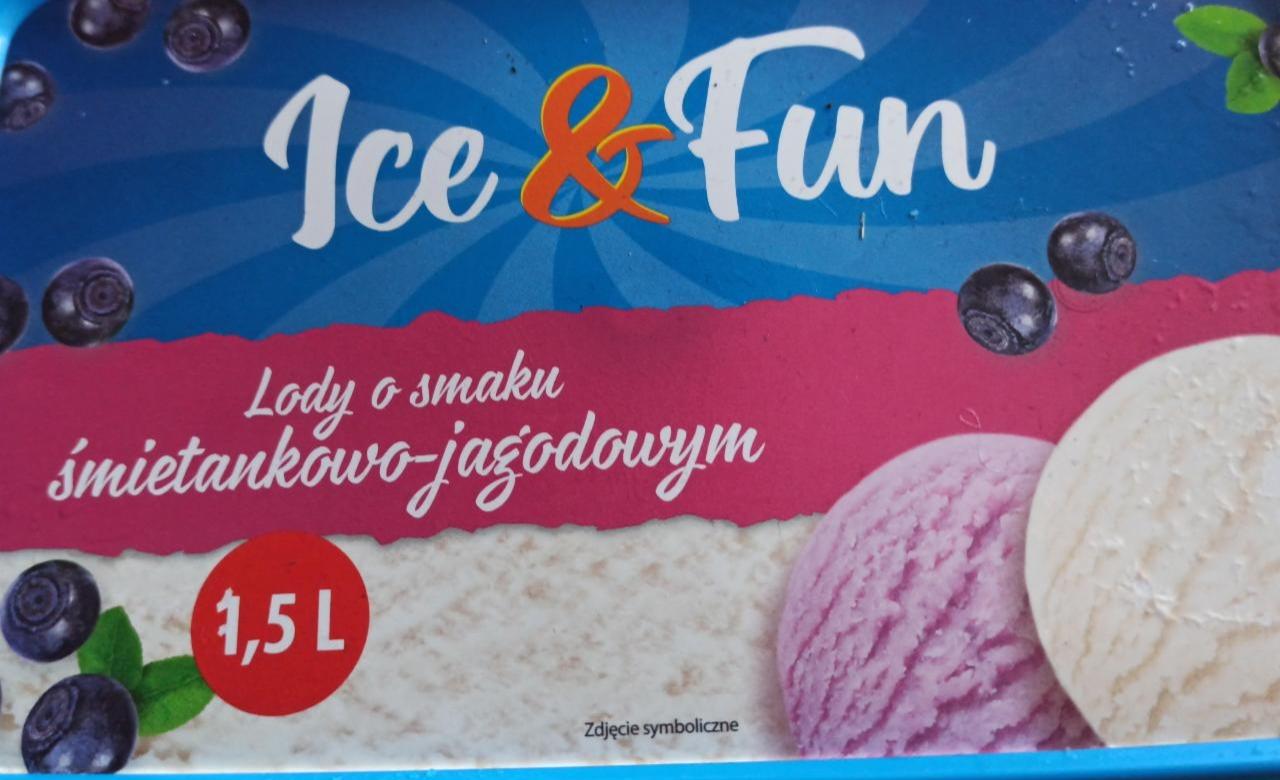 Zdjęcia - Lody śmietanka jagoda Ice & Fun