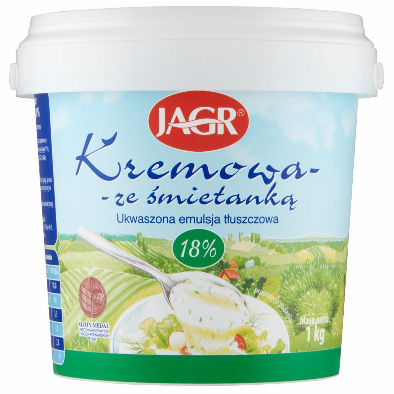 Zdjęcia - Jagr Kremowa ze śmietanką Ukwaszona emulsja tłuszczowa 18 % 1 kg