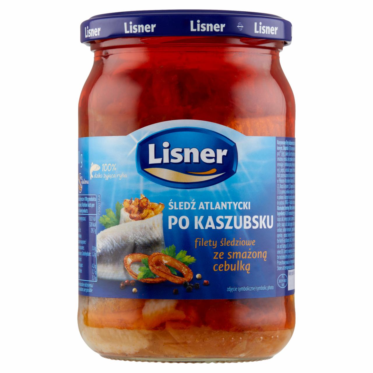 Zdjęcia - Lisner Śledź atlantycki po kaszubsku filety śledziowe ze smażoną cebulką 600 g