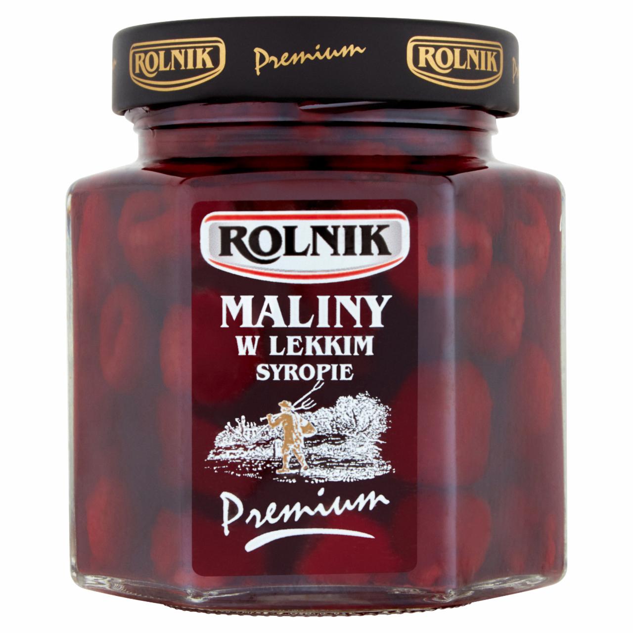 Zdjęcia - Rolnik Premium Maliny w lekkim syropie 320 g