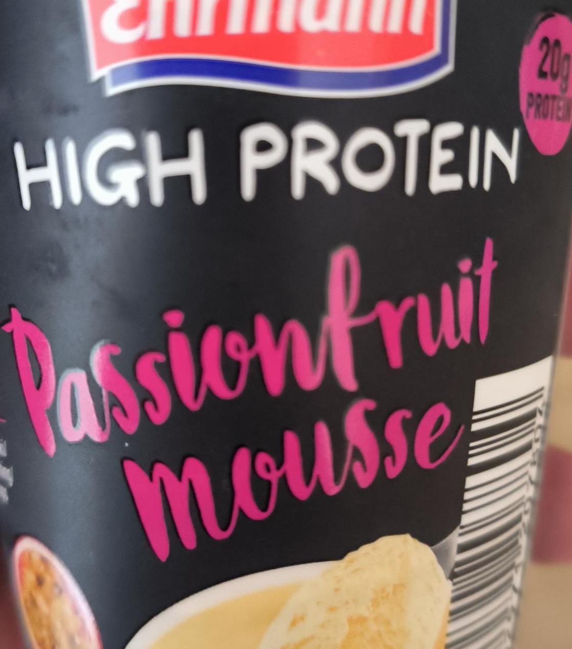 Zdjęcia - High protein Passionfruit mousse Ehrmann