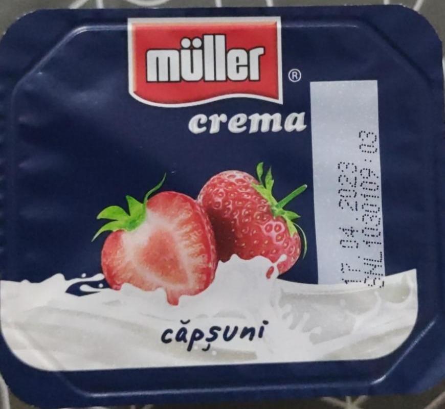 Zdjęcia - Müller Crema Jogurt truskawka 125 g