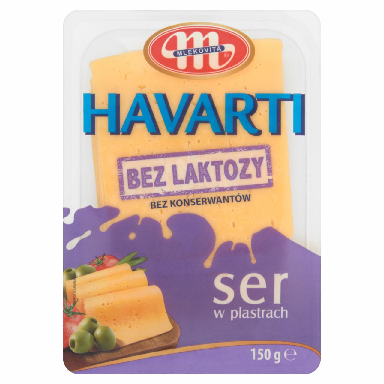 Zdjęcia - Mlekovita Havarti Ser bez laktozy w plastrach 150 g